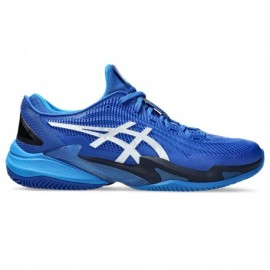 Asics Court Ff 3 Novak Clay Tuna Blu Pure Argento - Scarpe Da Tennis Uomo