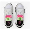 Sun 68 Ally Solid Nylon Bianco Fucsia Fluo - Sneakers Donna