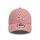 New Era Cappellino 9FORTY New York Yankees League Essential Rosa Bambina