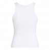 Calvin Klein Canotta Slim A Costine Con Monogramma Bianco Donna