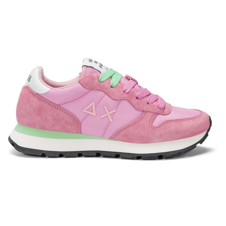 Sun 68 Ally Solid Nylon Rosa Verde - Sneakers Donna