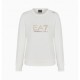 Ea7 Felpa Girologo Bianco Donna