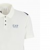 Ea7 Polo Tennis Pro Colorblock Star Bianco Medieval Blue Uomo