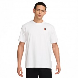 Nike Court Maglia Tennis Max 90 Small Logo Bianco Uomo