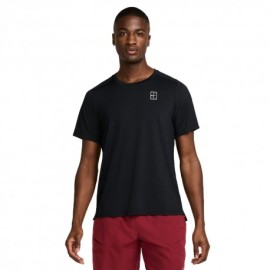 Nike Court Advantage Maglia Tennis Nero Bianco Uomo