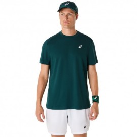 Asics Maglia Tennis Court Saxon Verde Uomo