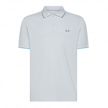 Sun 68 Polo Smallstripe Bianco Uomo