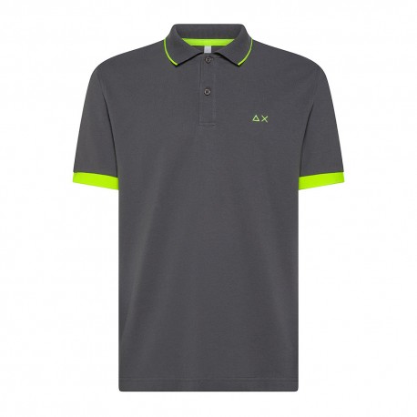 Sun 68 Polo Smallstripe Fluo Ink Uomo