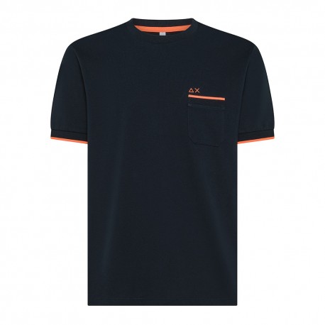 Sun 68 T-Shirt Taschino Blu Uomo