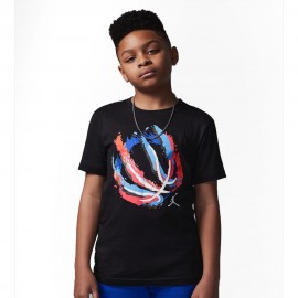 Nike Jordan T-Shirt Bball Fire Nero Bambino
