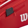 Wilson Borsa Tennis Super Tour 9 Pack Rosso Bianco