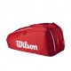 Wilson Borsa Tennis Super Tour 9 Pack Rosso Bianco