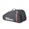 Wilson Borsa Tennis Super Tour 12 Pack Grigio Rosso Bianco