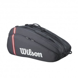 Wilson Borsa Tennis Super Tour 12 Pack Grigio Rosso Bianco