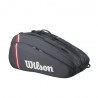 Wilson Borsa Tennis Super Tour 12 Pack Grigio Rosso Bianco