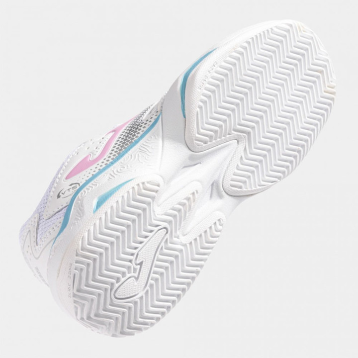 Joma Master 1000 Clay Bianco Azzurro Fucsia - Scarpe Da Tennis Bambino