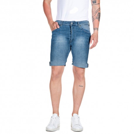 Replay Bermuda Denim Blu Scuro Uomo
