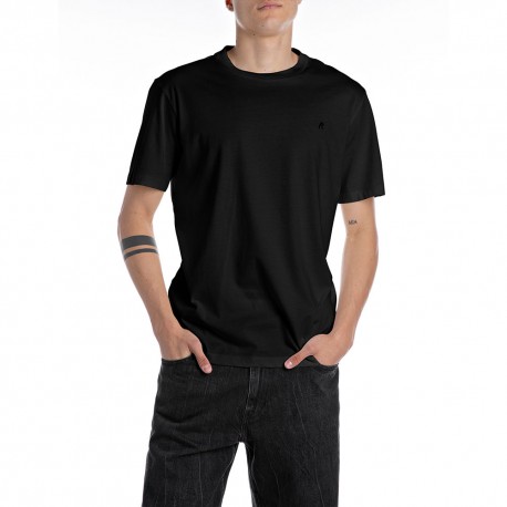 Replay T-Shirt Logo Piccolo Nero Uomo M