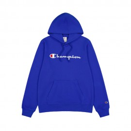 Champion Felpa Con Cappuccio Logo Blu Uomo