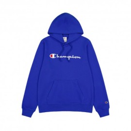 Champion Felpa Con Cappuccio Logo Blu Uomo
