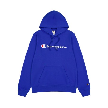 Champion Felpa Con Cappuccio Logo Blu Uomo