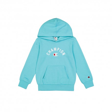 Champion Felpa Con Cappuccio Logo New Azzurro Bambino