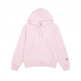 Champion Felpa Con Cappuccio Tono Su Tono Rosa Donna
