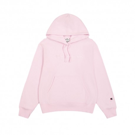 Champion Felpa Con Cappuccio Tono Su Tono Rosa Donna