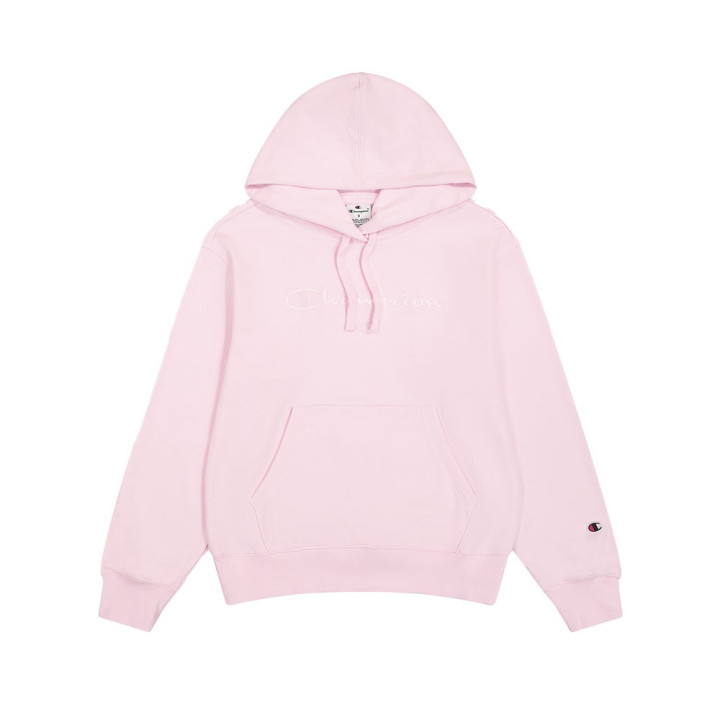 Champion Felpa Con Cappuccio Tono Su Tono Rosa Donna