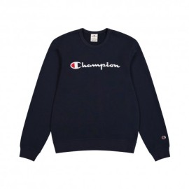 Champion Felpa Giro Logo Blu Uomo