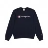 Champion Felpa Giro Logo Blu Uomo