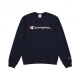 Champion Felpa Giro Logo Blu Uomo