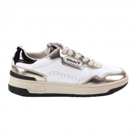 Victoria C80 Lea Bianco Metallic Oro - Sneakers Donna