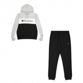 Champion Tuta Sportiva Tricolor Con Cappuccio Grigio Uomo