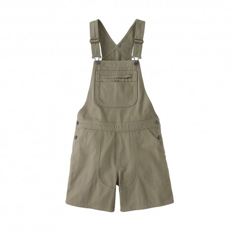 Patagonia Salopette Short Stand Up Overalls River Rock Gree Donna