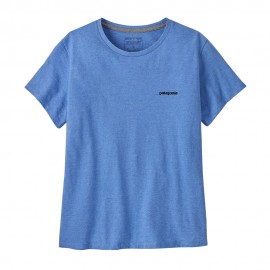 Patagonia T-Shirt P-6 Logo Responsabili-Tee Abundant Blu Donna