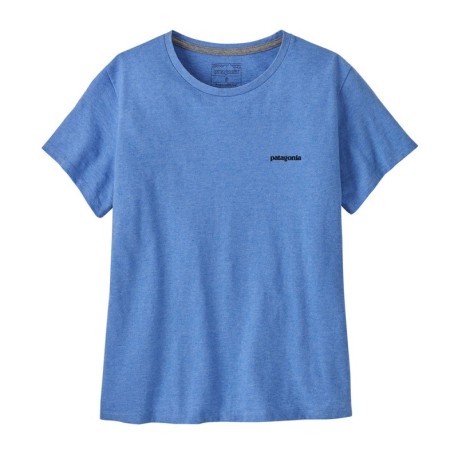 Patagonia T-Shirt P-6 Logo Responsabili-Tee Abundant Blu Donna