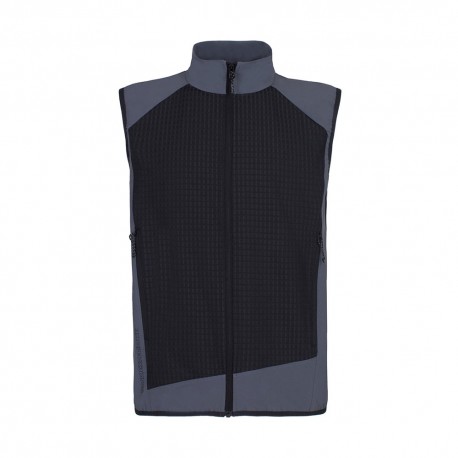 Rock Experience Gilet Razor Blade Caviar Ebony Uomo