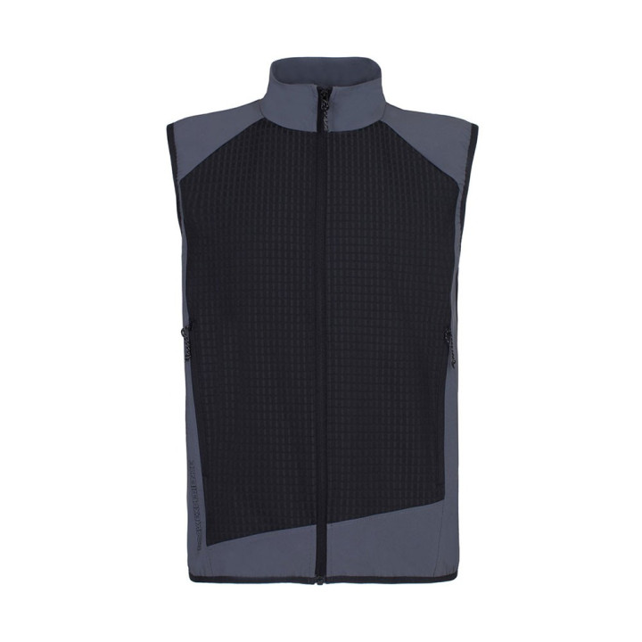 Rock Experience Gilet Razor Blade Caviar Ebony Uomo