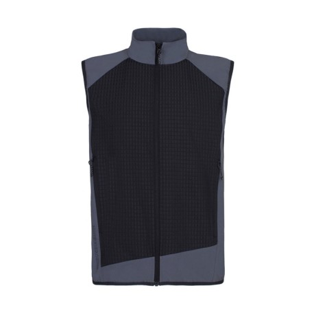 Rock Experience Gilet Razor Blade Caviar Ebony Uomo