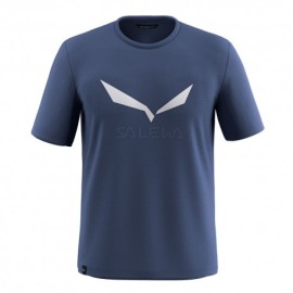 Salewa T-Shirt Solidlogo Dry Dark Denim Uomo