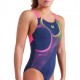 Arena Costume Intero Piscina Ripples Blu Fucsia Donna