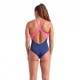Arena Costume Intero Piscina Ripples Blu Fucsia Donna