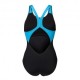 Arena Costume Intero Piscina Ripples Nero Turchese Donna