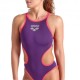 Arena Costume Intero Piscina One Big Logo Viola Corallo Donna
