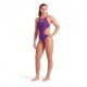 Arena Costume Intero Piscina One Big Logo Viola Corallo Donna
