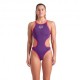 Arena Costume Intero Piscina One Big Logo Viola Corallo Donna