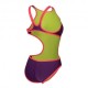 Arena Costume Intero Piscina One Big Logo Viola Corallo Donna