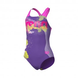 Arena Costume Intero Piscina Light Tricks Viola Fucsia Bambina