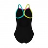 Arena Costume Intero Piscina Light Drop Solid Nero Multi Bambina